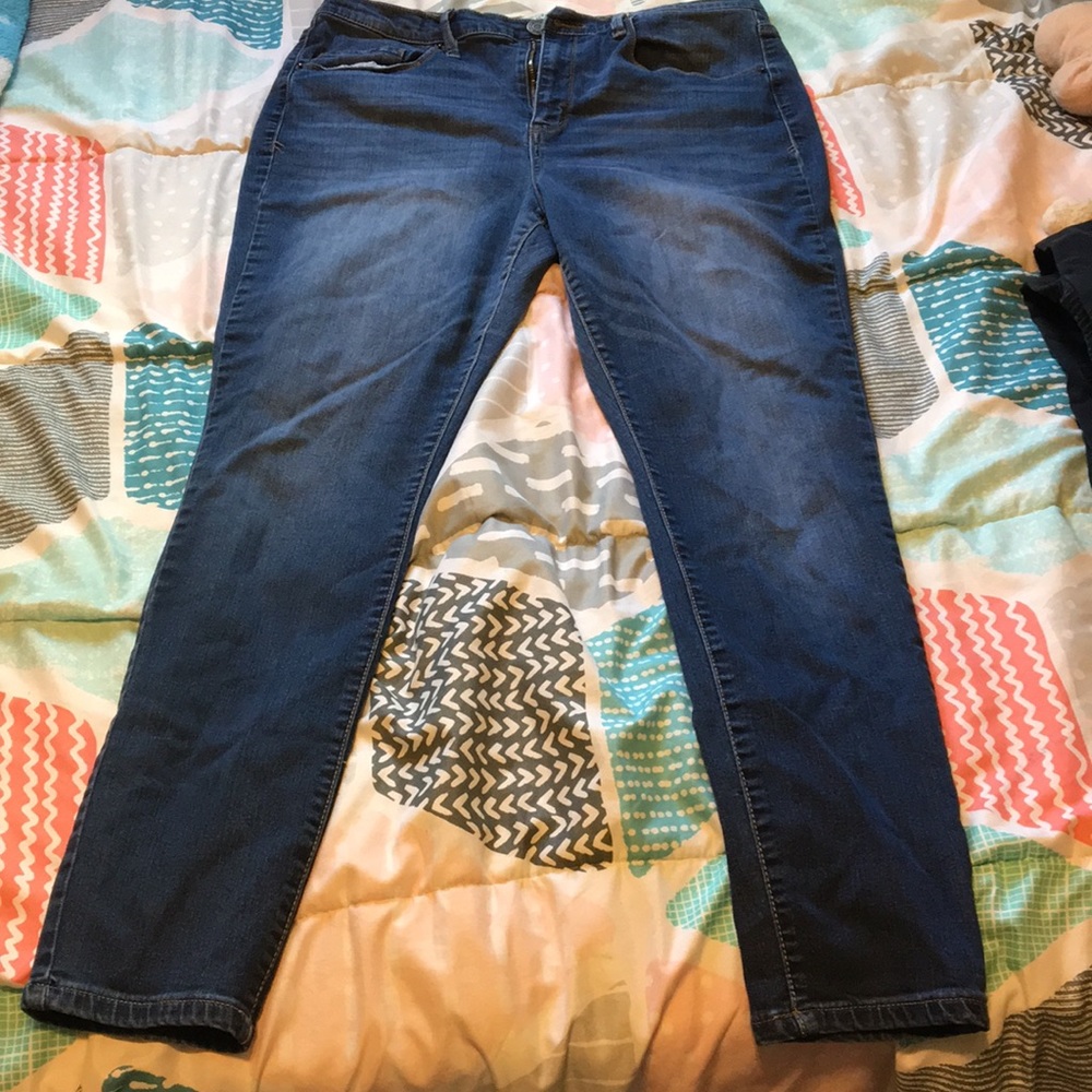 High rise jean legging